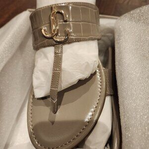 Jimmy Choo JC logo flat sandals